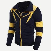 Shein Men Color Block 2 In 1 Hooded Sweatshirt