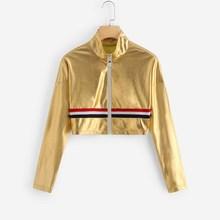 Shein Drop Shoulder Striped Tape Jacket