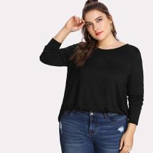 Shein Plus Floral Lace Insert Back Top