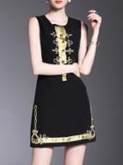 Shein Disc Flowers Chinese Knot Dress