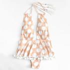 Shein Polka Dot Pom Pom Hem Swimsuit