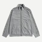 Shein Men Striped Raglan Sleeve Zipper Up Sweatshirt