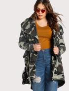 Shein Camo Print Oversize Jacket Camo