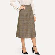 Shein Waist Knot Plaid Skirt