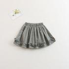 Shein Girls Frill Plaid Shorts