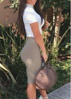 Rosewe Turtleneck Short Sleeve Top And Sheath Skirt