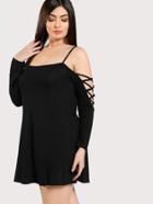 Shein Crisscross Cold Shoulder Flowy Top