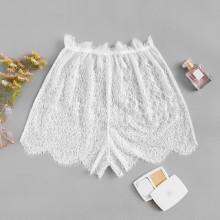 Shein Eyelash Floral Lace Shorts