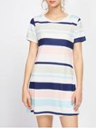 Shein Multi Stripe Tee Dress