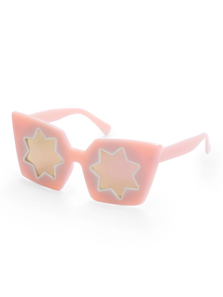 Shein Pink Frame Star Lens Sunglasses