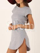 Shein Grey Minis Short Sleeve Split Dress