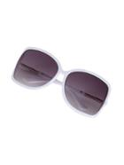Shein Oversized White Cutout Frame Sunglasses