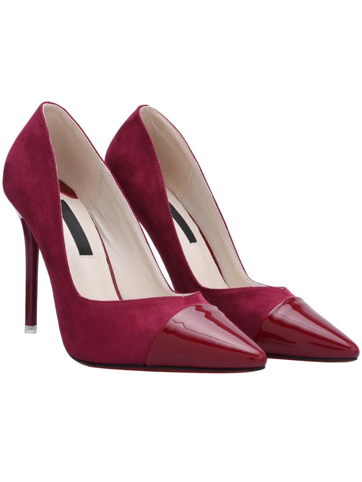 Shein Point Toe Suede High Stiletto Heel Pumps