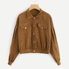 Shein Corduroy Ruched Solid Jacket