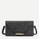 Shein Studded Detail Glitter Clutch Bag