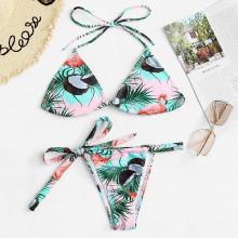 Shein Tie Side Halter Bikini Set