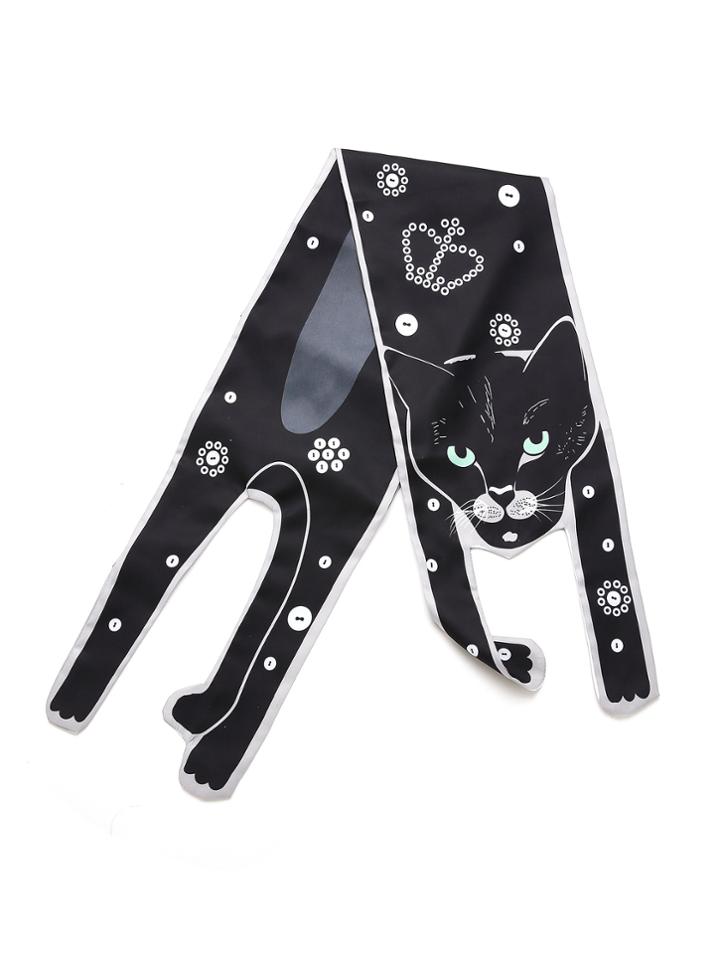 Shein Crown Print Cat Scarf