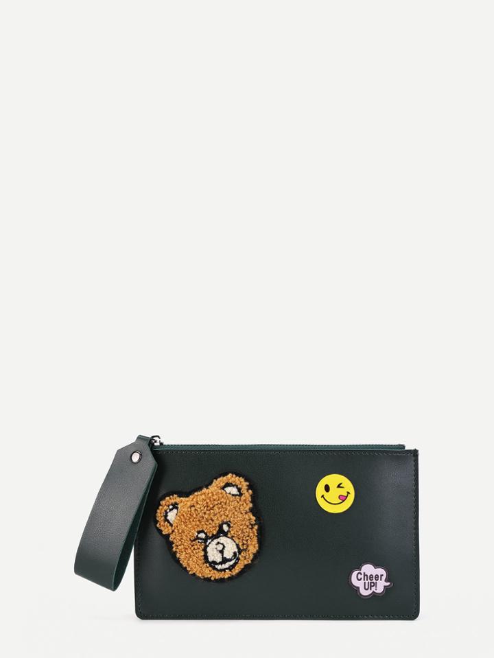 Shein Patch Detail Pu Wallet