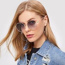 Shein Metal Frame Tinted Sunglasses