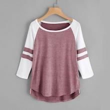 Shein Plus High Low  Striped Tee