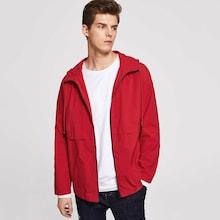 Shein Men Zip Up Drawstring Hooded Jacket