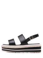 Shein Black Open Toe Block Platform Sandals