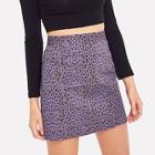 Shein Leopard Print Zip Back Skirt