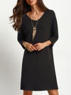 Shein Black Split Ribbed Sweater Dress