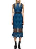 Shein Black Sheer Lace Open Back Dress