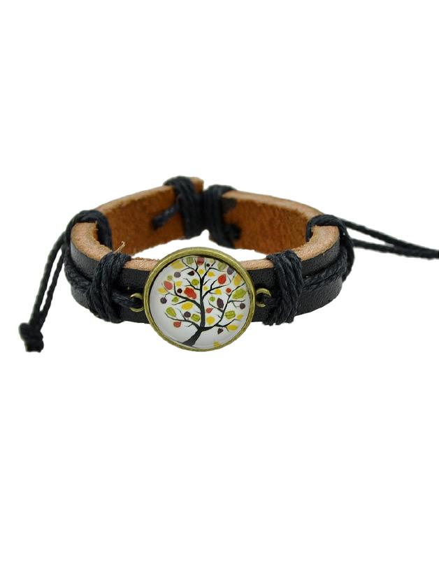 Shein Colorful Hiphop Jewelry Rock Style Pu Leather Bracelets