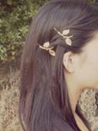 Shein Carved Leaf Bobby Pin 1pc