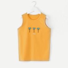 Shein Girls Coconut Trees Embroidered Top