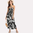 Shein Paisley Print Bandeau Dress