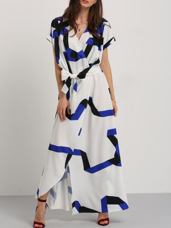 Shein Self-tie Waist Maxi Dress