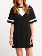 Shein Colour-block Short Sleeve Loose Tee Dress