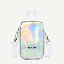 Shein Letter Print Pu Pouch Bag