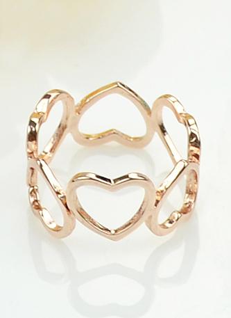 Shein Gold Hollow Hearts Ring