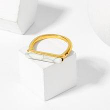 Shein Marble Pattern Bar Ring