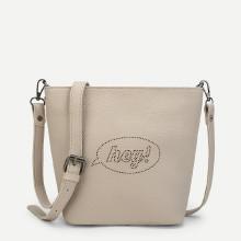 Shein Slogan Detail Wing Crossbody Bag