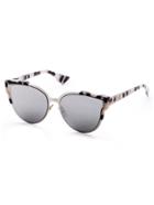 Shein Black And White Open Frame Cat Eye Sunglasses
