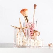 Shein 3components Clear Makeup Storage Bucket