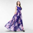 Shein Plus Floral Print Random Maxi Dress