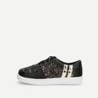 Shein Toddler Girls Sequin Decorated Lace-up Sneakers