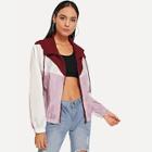 Shein Color-block Drawstring Detail Jacket