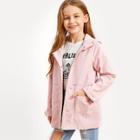 Shein Girls Zip Up Hoodie Button Front Jacket