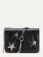Shein Glitter Star Crossbody Bag With Chain
