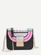 Shein Studded And Star Detail Flap Crossbody Bag