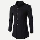 Shein Men Single Breasted Solid Coat