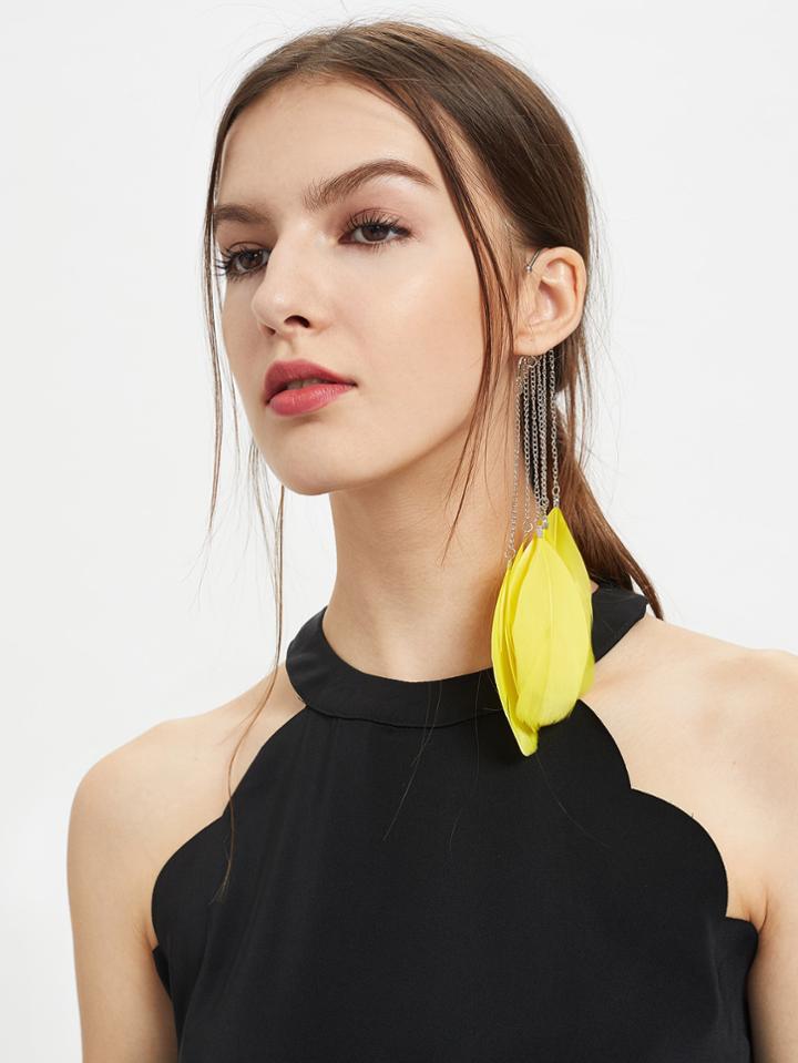 Shein Feather Design Ear Cuff 1pcs