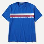 Shein Men Letter And Striped Print Ringer Tee